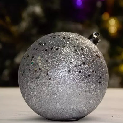 Silver Glitter with Sequin Ball - 150MM / Ornament