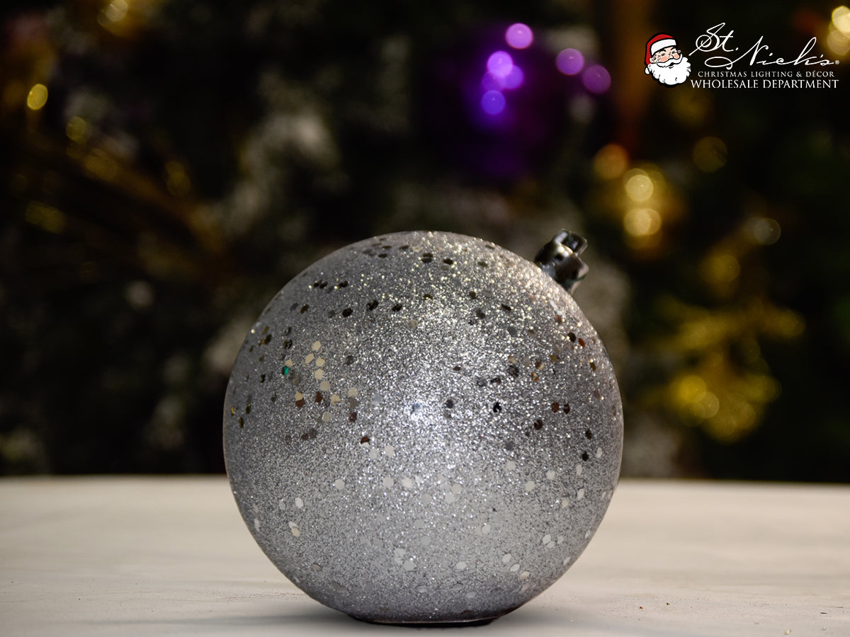 silver-glitter-with-shiny-ball-christmas-tree-decor-ornament-100mm-st-nicks-CA