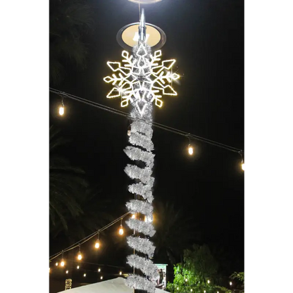 Silver Pole Tinsel 25’x6’’ - Garland