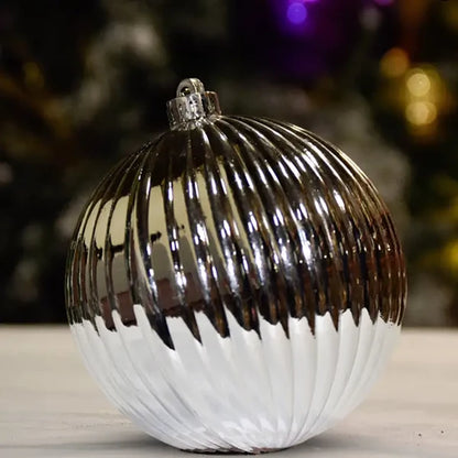 Silver Shiny Pumpkin - 150MM - Ornament