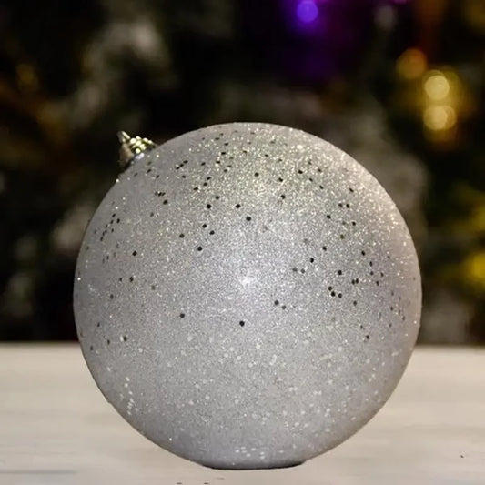 Silver Shiny Sequin Ball - 100MM / Ornament