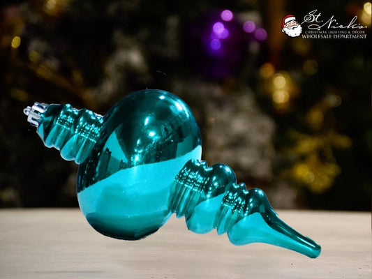 Teal Shiny Classic Finials - 200MM-ORNAMENT