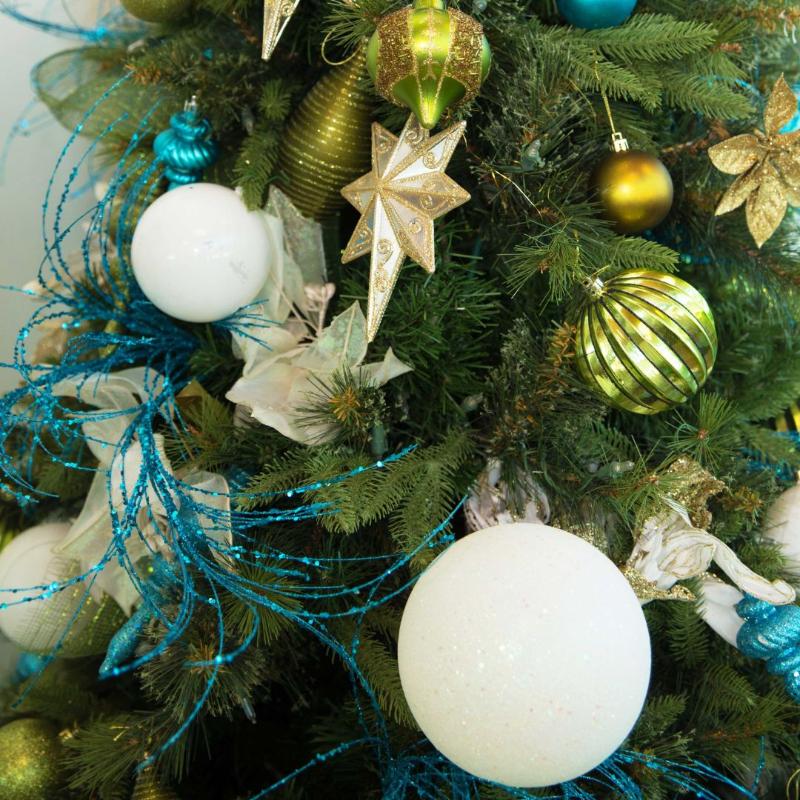 White Glitter Ball - 100MM - Ornament